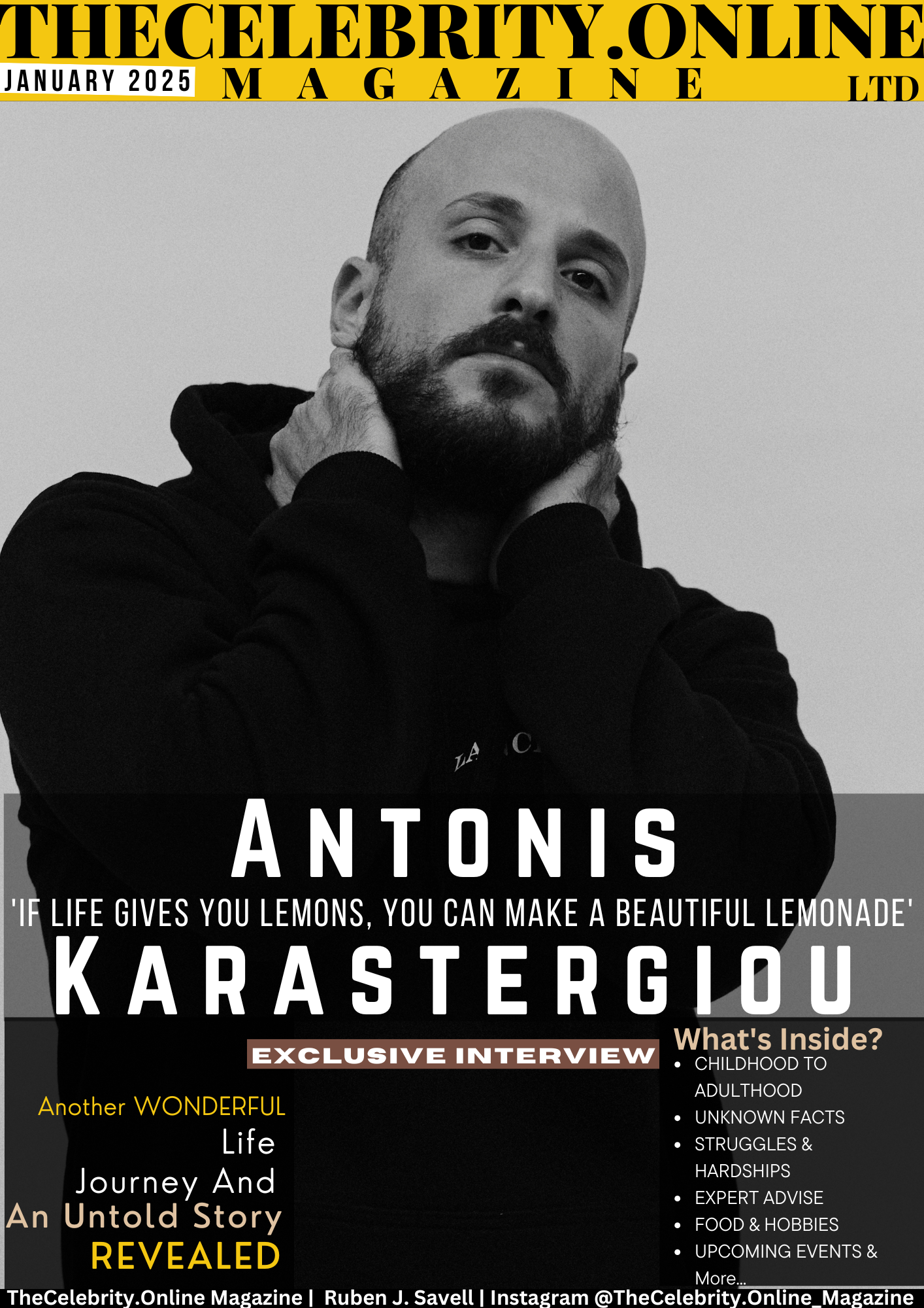 Antonis Karastergiou Exclusive Interview – ‘If Life Gives You Lemons, You Can Make A Beautiful Lemonade’